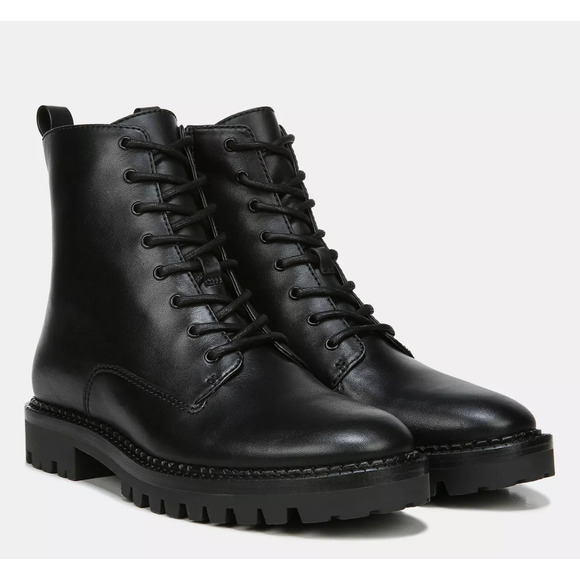 vince women's cabria leather lace up boots